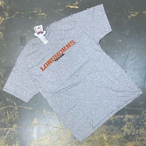 Texas Longhorns Shirt Football NCAA University Large Grey Burnt Orange